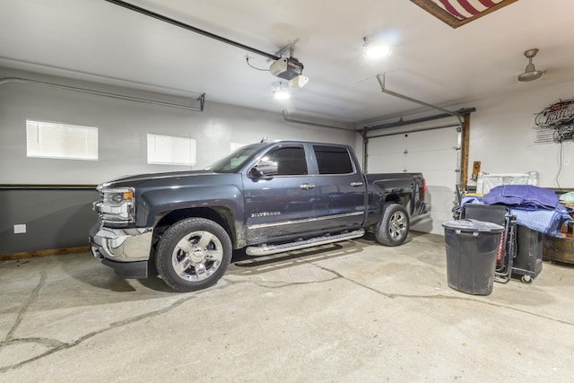 garage featuring a garage door opener