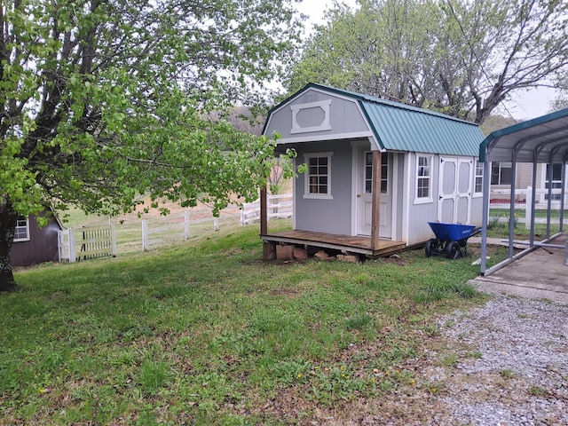 1833 Porterfield Rd, Readyville, TN 37149 - view of shed with a carport and fence