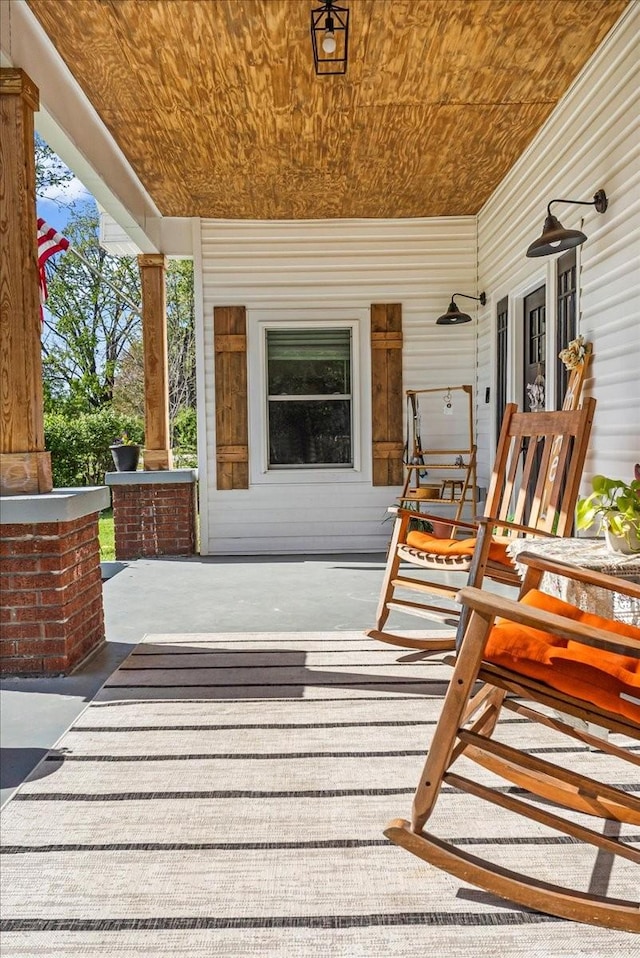 view of patio / terrace with a porch