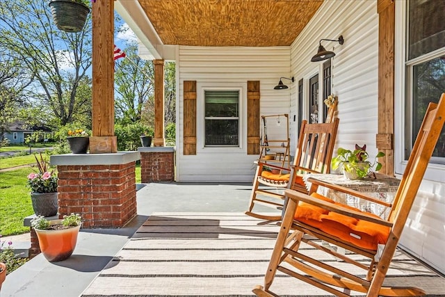 view of patio / terrace featuring covered porch