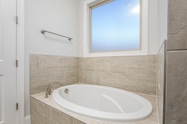 bathroom featuring a bath