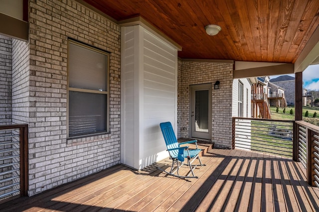 view of wooden terrace
