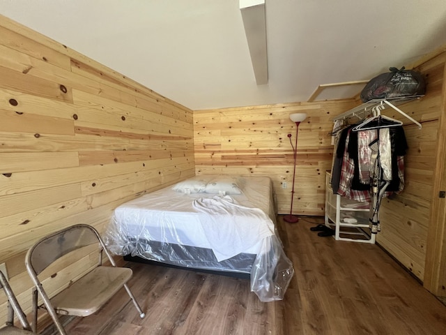 3795 Wayland Springs Rd, Iron City, TN 38463 - bedroom with wooden walls and wood finished floors