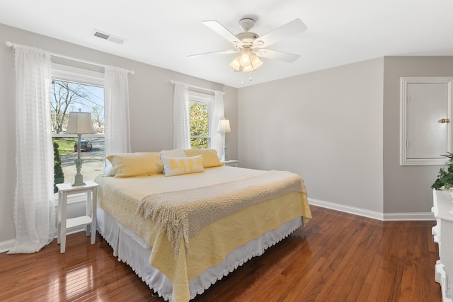 812 Deer Foot Ct, Nashville, TN 37221 - bedroom featuring baseboards, hardwood / wood-style flooring, multiple windows, and visible vents