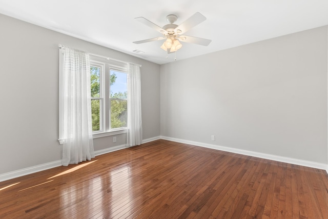 812 Deer Foot Ct, Nashville, TN 37221 - spare room featuring a ceiling fan, hardwood / wood-style flooring, and baseboards
