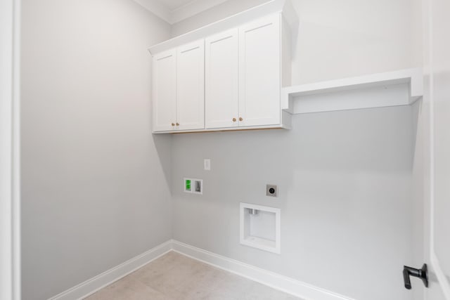 3180 Long Branch Cir, Franklin, TN 37064 - washroom featuring hookup for a washing machine, cabinet space, baseboards, and electric dryer hookup