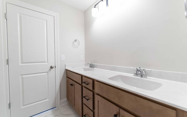156 John T Alexander Blvd, Hendersonville, TN 37075 - bathroom with marble finish floors, double vanity, and baseboards