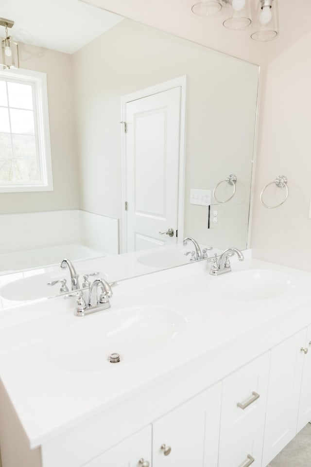 1361 Riley Hill Rd, Pulaski, TN 38478 - full bathroom featuring double vanity and a sink
