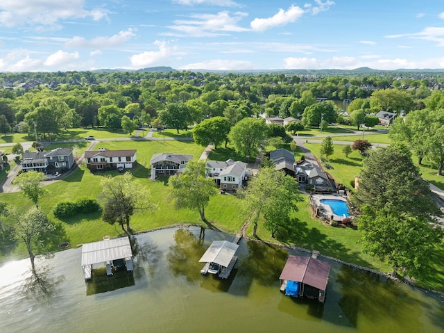 1048 Edgewater Cir, Gallatin, TN 37066 - aerial view featuring a residential view and a water view