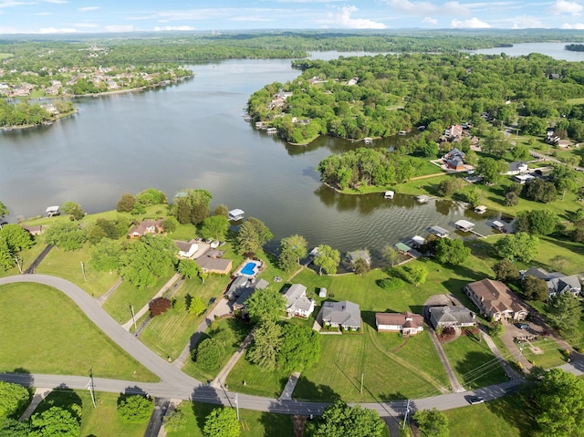 1048 Edgewater Cir, Gallatin, TN 37066 - bird's eye view featuring a water view and a residential view