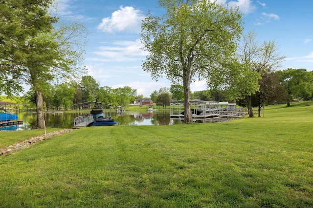 1048 Edgewater Cir, Gallatin, TN 37066 - view of yard with a boat dock and a water view