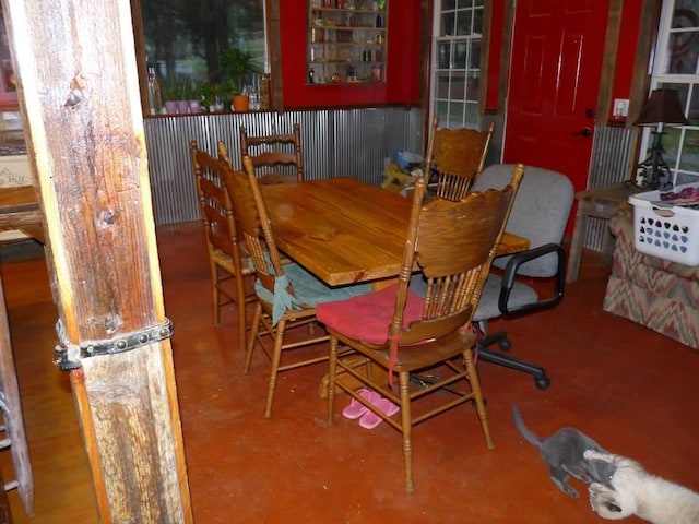 view of dining space