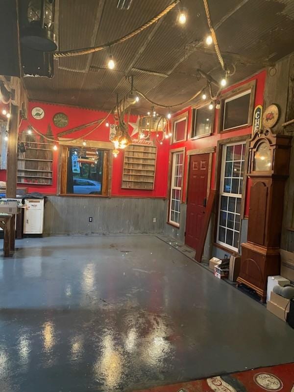 interior space with concrete flooring