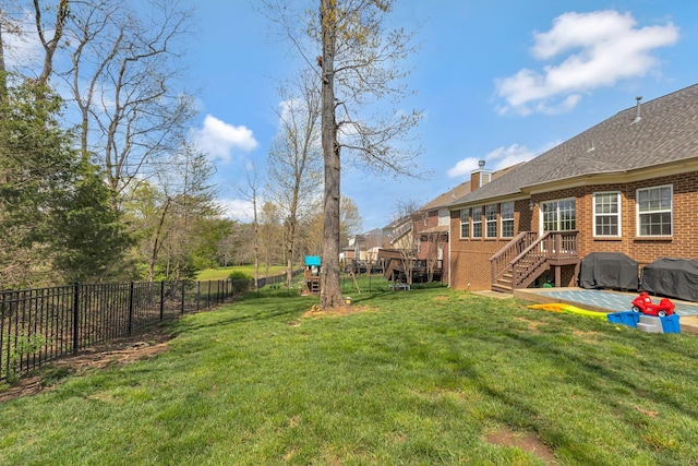 6029 Christmas Dr, Nolensville, TN 37135 - view of yard with a fenced backyard and a playground
