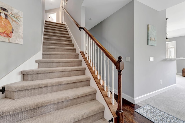 6029 Christmas Dr, Nolensville, TN 37135 - stairway with wood finished floors and baseboards