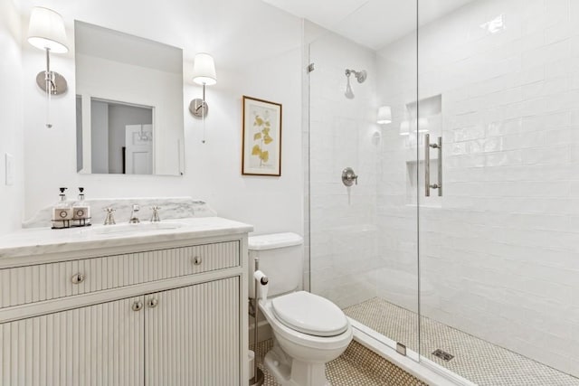 210 Cherokee Rd, Nashville, TN 37205 - full bathroom featuring toilet, a shower stall, and vanity
