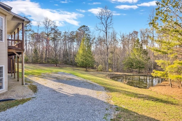 700 Falls Rd, Monterey, TN 38574 - view of yard featuring driveway, a water view, and stairway