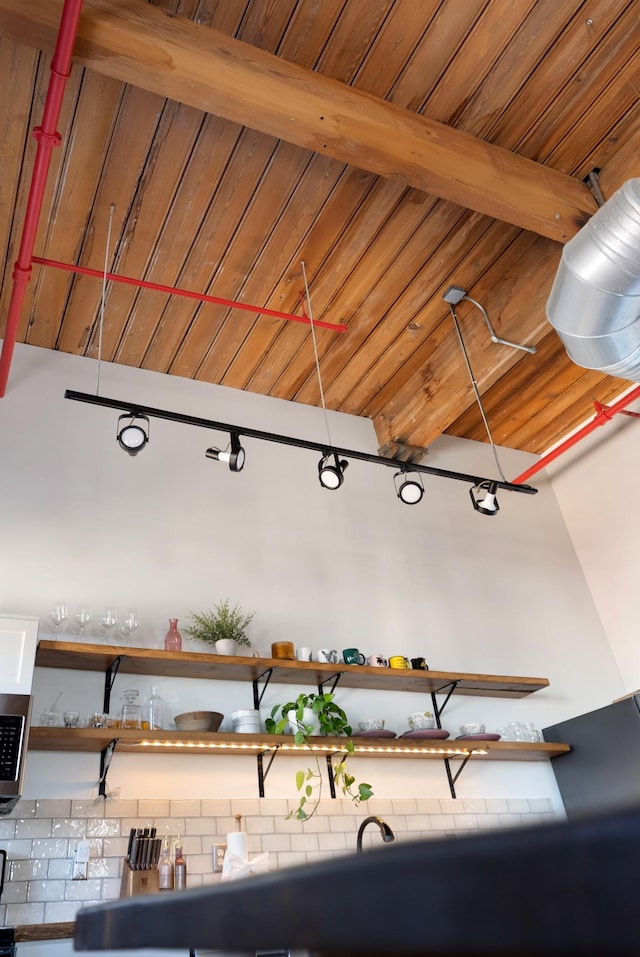 1400 Rosa L Parks Blvd Unit 318, Nashville, TN 37208 - interior details featuring wooden ceiling and beam ceiling