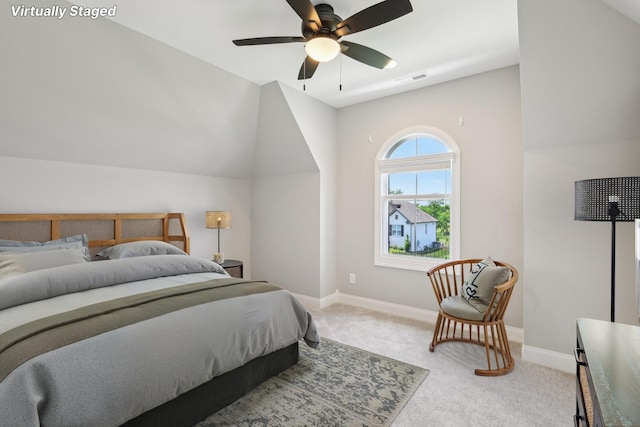 2042 Imagine Cir, Spring Hill, TN 37174 - bedroom with light colored carpet, baseboards, and a ceiling fan