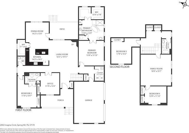 2042 Imagine Cir, Spring Hill, TN 37174 - floor plan / room layout