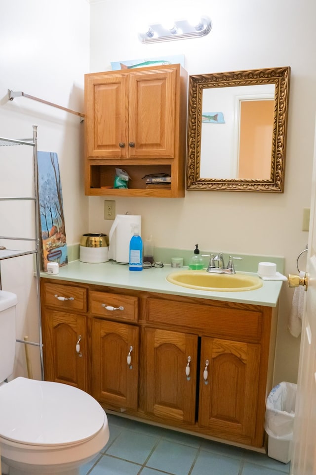 1601 Harvie Mills Rd W, Cookeville, TN 38501 - bathroom with tile patterned floors, toilet, and vanity
