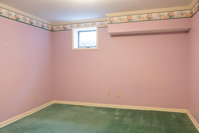 1601 Harvie Mills Rd W, Cookeville, TN 38501 - carpeted spare room with baseboards and crown molding