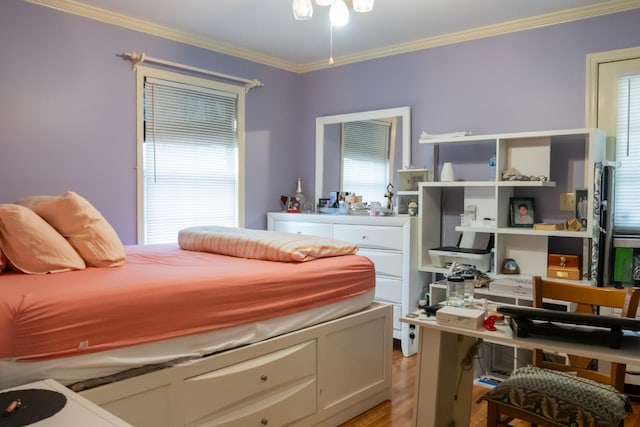1601 Harvie Mills Rd W, Cookeville, TN 38501 - bedroom with light wood-style flooring and crown molding