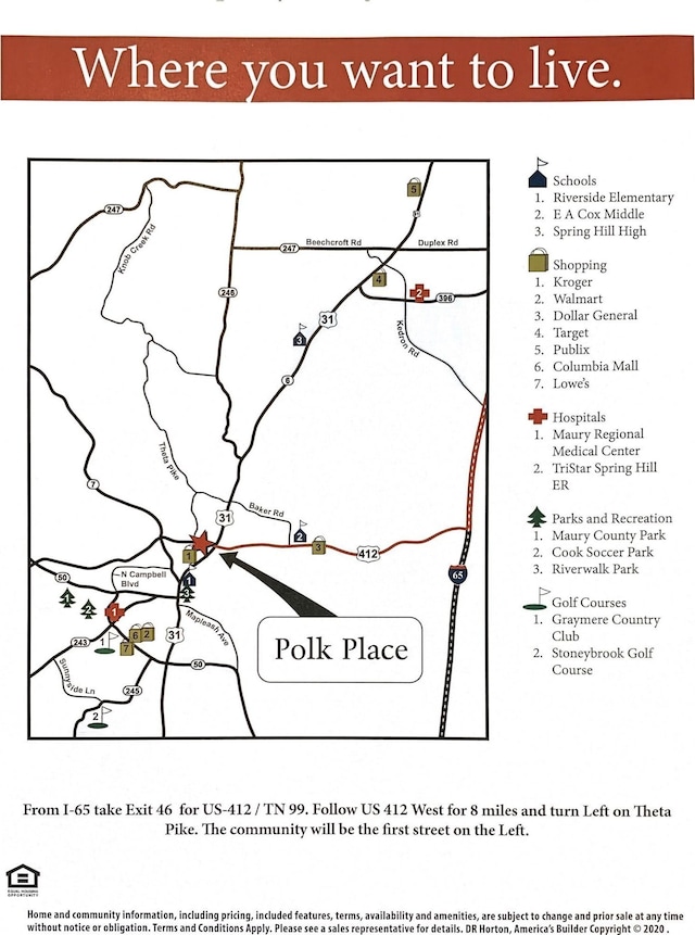 810 Dallas Dr, Columbia, TN 38401 - map