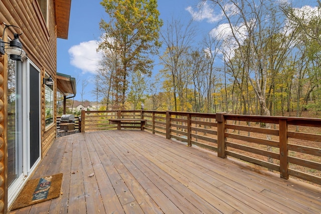 view of wooden deck