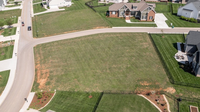 aerial view with a residential view