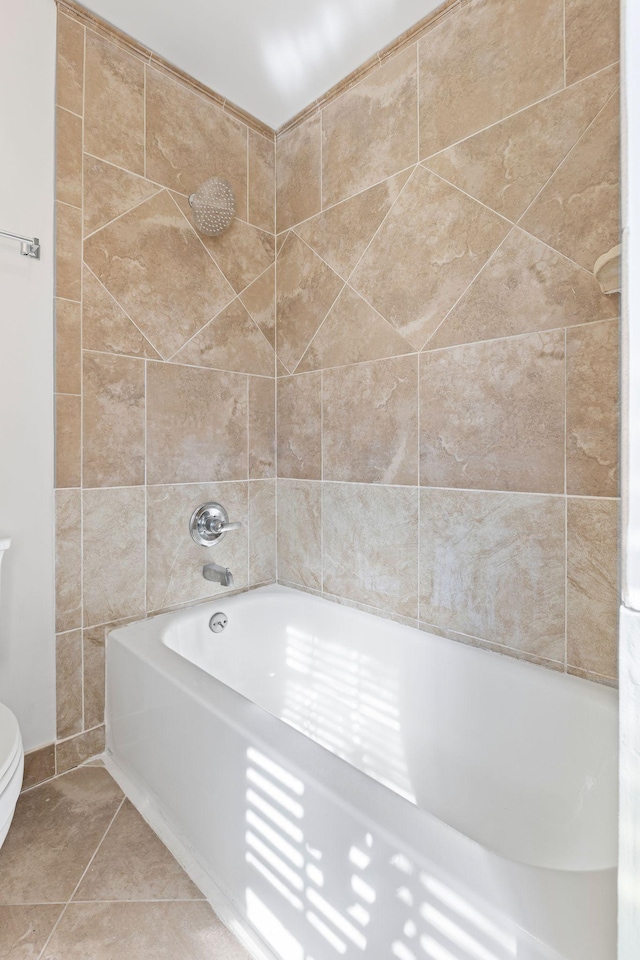 142 Big Ben Ct, Franklin, TN 37067 - bathroom with toilet, tile patterned floors, and shower / bathing tub combination
