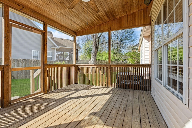142 Big Ben Ct, Franklin, TN 37067 - unfurnished sunroom featuring a ceiling fan
