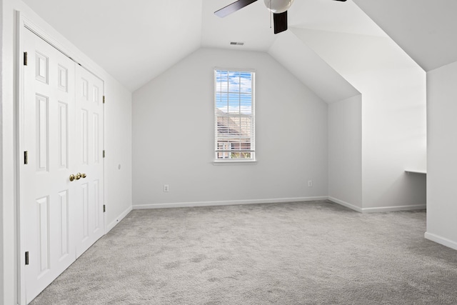142 Big Ben Ct, Franklin, TN 37067 - additional living space featuring lofted ceiling, visible vents, carpet, and ceiling fan