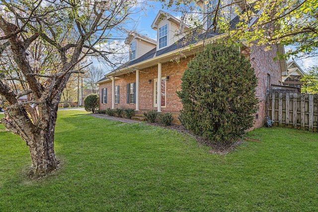 142 Big Ben Ct, Franklin, TN 37067 - view of side of property with a lawn, fence, and brick siding