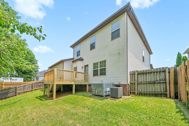 1313 Allmon Dr, Clarksville, TN 37042 - back of house featuring a deck and cooling unit