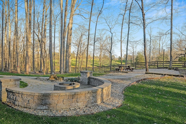 175 Southern Woods Ct, Cookeville, TN 38506 - view of yard with fence and a fire pit