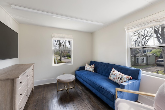 4610 Elkins Ave, Nashville, TN 37209 - living room with dark wood-style floors and baseboards