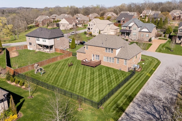 drone / aerial view featuring a residential view