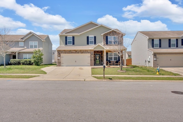 114 Suggs Dr, Lebanon, TN 37087 - view of front of property with a front yard, an attached garage, and concrete driveway