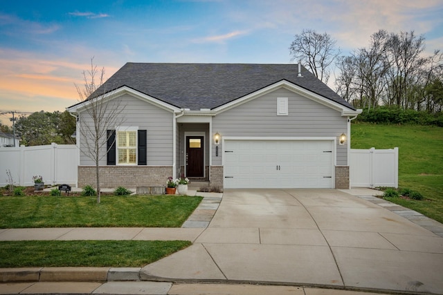 2056 Notchleaf Rd, Antioch, TN 37013 - view of front of property featuring driveway, a front yard, and fence