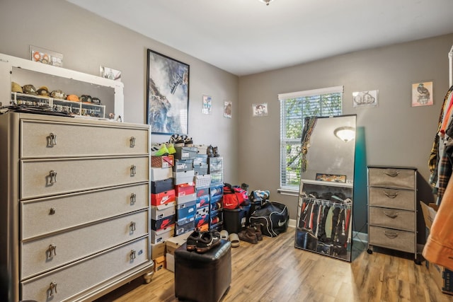 interior space with wood finished floors