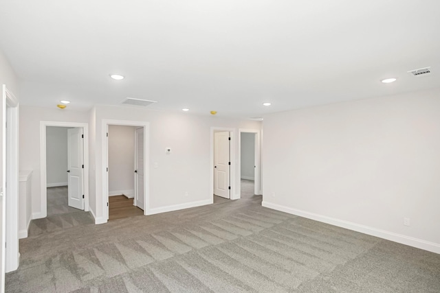 1714 Allwood Ave E, Murfreesboro, TN 37128 - spare room featuring recessed lighting, visible vents, baseboards, and carpet floors