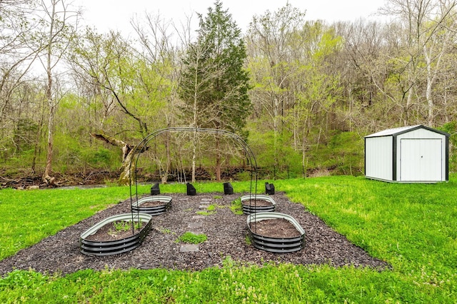 375 Mount Vernon Rd, Bethpage, TN 37022 - view of yard featuring a shed, an outbuilding, and an outdoor fire pit