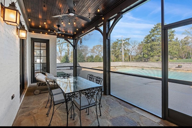 508 Huckleberry Rd, Nashville, TN 37205 - sunroom with ceiling fan
