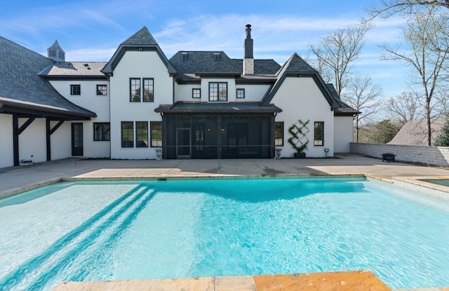 508 Huckleberry Rd, Nashville, TN 37205 - pool featuring a sunroom and a patio area