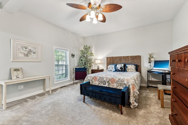 1132 Roseland Dr, Columbia, TN 38401 - bedroom with carpet, baseboards, and a ceiling fan