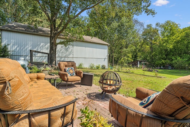 1132 Roseland Dr, Columbia, TN 38401 - view of patio featuring an outdoor fire pit