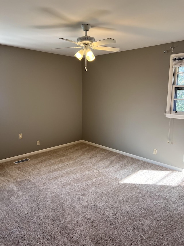728 Robert Burns Dr, Nashville, TN 37217 - carpeted empty room with visible vents, baseboards, and a ceiling fan