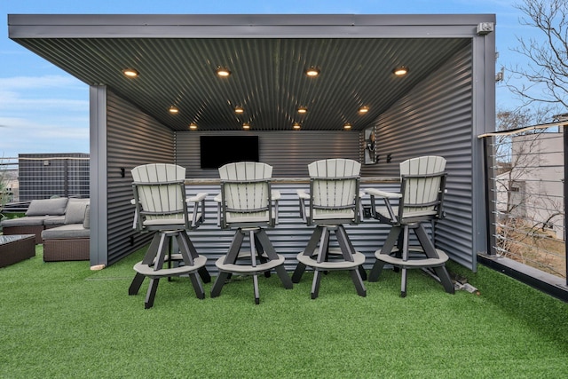 view of patio / terrace with an outdoor hangout area