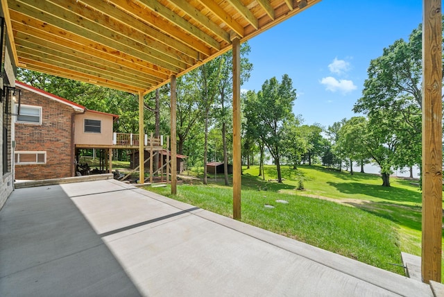 307 Riverview Dr, Dover, TN 37058 - view of patio with stairway and a wooden deck